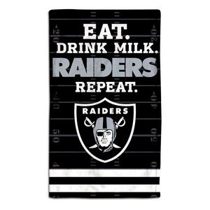 Raiders/ Littlest Fan Eat Burp Cloth 10" X 17"